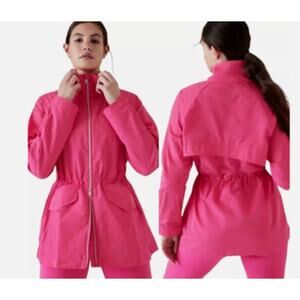Athleta Westerly Rain Wind Jacket Womens Size Medium Hot Pink Barbiecore Active